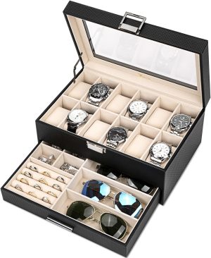 Voova Jewelry Box Organizer for Men Women.