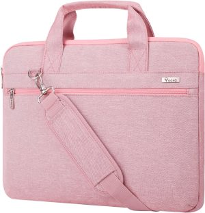 Voova Laptop Bag 15.6 Inch. 360?? Protective Computer Case Sleeve Compatible with MacBook Air 15. MacBook Pro 15/16. 15-16 Lenovo Asus Acer Dell Hp. Waterproof Slim Briefcase for Women. Pink : Electronics